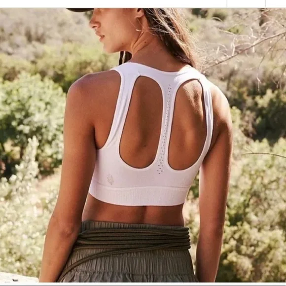 Closeout▪️Free People White Good Karma Cut Out Bra - Picture 2 of 7